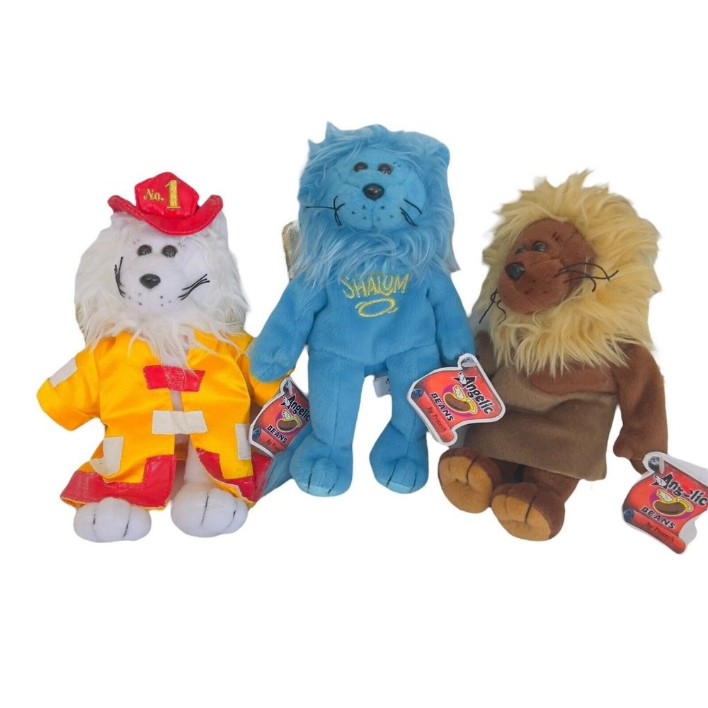 Angelic Beans by Protech Lion Bible‎ 9” Plush Shalom Compassion Daniel 3 Beanies